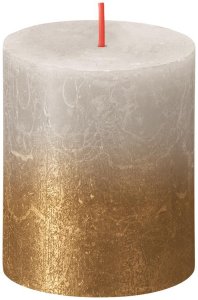 Sviečka bolsius Rustic Sunset Sandy Grey+ Gold, 80/68 mm