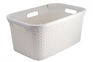 Kôš Curver® STYLE 45L, krémový, 59x27x38 cm, na bielizeň, prádlo
