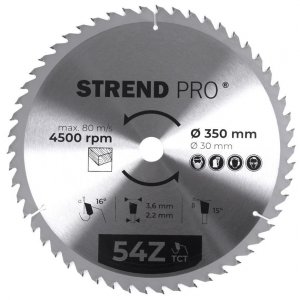 Kotúč Strend Pro TCT 350x3.6x30 mm 54T, na drevo, pílový, SK plátkami