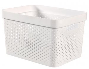 Kôš Curver® INFINITY RECYCLED 17L, biely, 36x27x22 cm