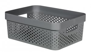 Kôš Curver® INFINITY RECYCLED 11L, antracit, 36x14x27 cm