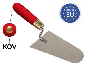 Lyžica Strend Pro Premium, s drev. rúčkou a kovovým ukončením, murárska, okrúhla, 160 mm, 0,7 mm, nerez