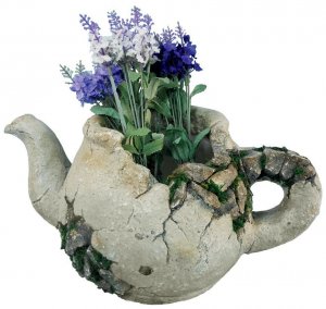Dekoracia Gecco 2440, Džbán s kvetináčom, magnesia, 40x23x20 cm