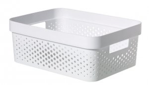 Kôš Curver® INFINITY RECYCLED 11L, biely, 36x14x27 cm