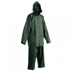 Oblek CARINA zelený L, Pvc, nepremokavý, s kapucňou