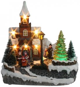 Dekorácia MagicHome Vianoce, Kostol, LED