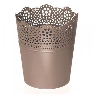 Kvetináč LACE 140 mm, mocca