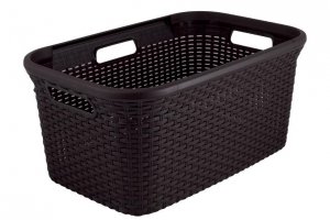 Kôš Curver® STYLE 45L, tmavohnedý, 59x27x38 cm, na bielizeň, prádlo