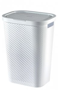 Kôš Curver® INFINITY RECYCLED 60L, biely, 44x60x35 cm, na bielizeň, prádlo