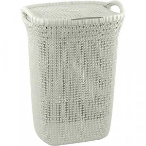 Kôš Curver® KNIT 3676 57L, krémový, 45x61x34 cm, na bielizeň, prádlo