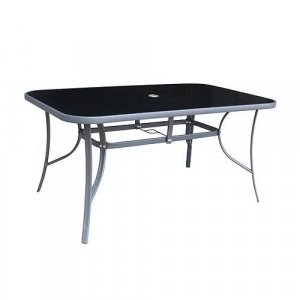 Stôl LEQ GREGORY Moonstone, sklo 5 mm, 150x90x72 cm