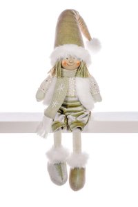 Dekorácia MagicHome Vianoce, Chlapček v zlatom, 33 cm