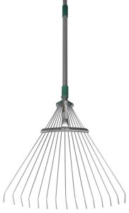 Hrable R116-65, 15 lamelové, vejárové, na lístie, 650 g, teleskopické, s násadou
