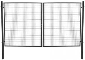 Brána Strend Pro METALTEC DUO, dvojkrídlová, záhradná, antracit, ZN+PVC, RAL7016, 3580/1950/100x50 mm