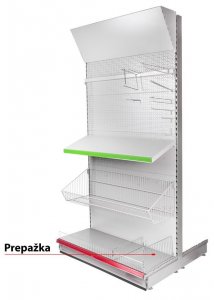 Prepážka Racks H31 0470x200 mm, Cr, bočná