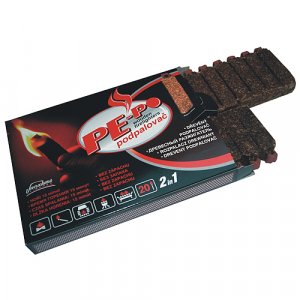 Podpaľovač PE-PO®, drevný, 20 podpaľov, FSC 100%, 2v1