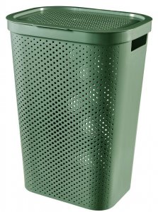 Kôš Curver® INFINITY RECYCLED 60L, zelený, 44x60x35 cm, na bielizeň, prádlo