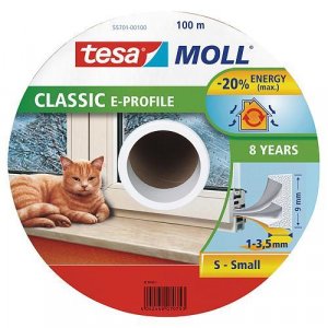 Tesnenie tesamoll® profil E, 9 mm, biele, 100 m