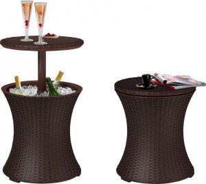 Bar Keter® COOL BAR RATTAN, hnedý, 49x49x57/82 cm