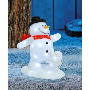 Dekorácia MagicHome Vianoce, Snehuliak, 40 LED studená biela, 230 V, 50 Hz, IP44, exteriér