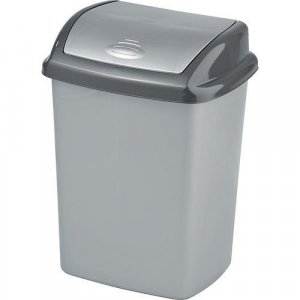 Kôš Curver® DOMINIK 25L, stříbrná/grafitová, na odpad