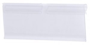 Cenovka na vešiak Racks H42 40x105mm, širší PVC háčik na cenovky 