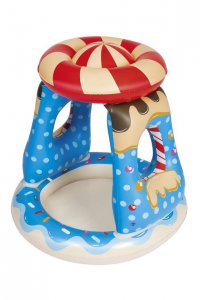 Bazénik Bestway® 52270, Candyville, detský, nafukovací, so strieškou, 0,91x0,91x0,89 m
