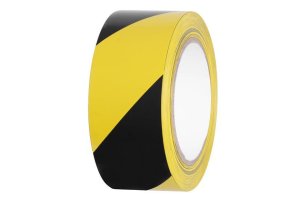 Páska Strend Pro, 50 mm, L-33 m, PVC, lepiaca, výstražná, žltá/čierna
