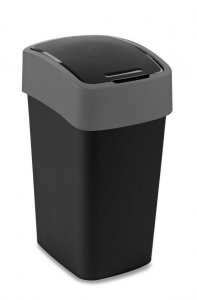 Kôš Curver® PACIFIC FLIP BIN 45L, čierno/šedý, na odpad