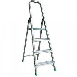 Schodiky ALW 5 priečkové, červené, 175 cm, nosn. 125 kg