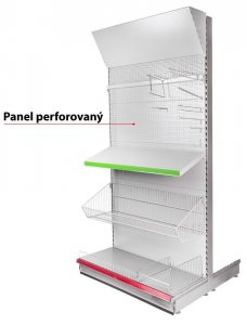 Panel Racks H03 0665x400x1.2 mm, perforovaný *S*