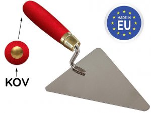 Lyžica Strend Pro Premium, s drev. rúčkou a kovovým ukončením, murárska, 200 mm, 0,7 mm, nerez, trojuholník