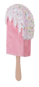 Dekorácia MagicHome Vianoce Candy Line, nanuk, ružový, závesný, 18 cm