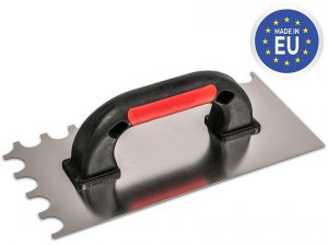 Hladítko Strend Pro Premium, U-plast. rúčka, polguľaté zuby, 270x130 mm, nerez