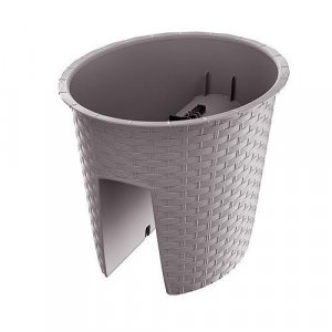 Kvetináč RATOLLA Railing Oval 300, mocca, na zábradlie