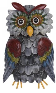 Dekoracia Mecco 1646, Sova závesná, 33 cm, plech