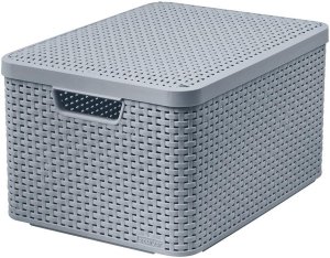 Kôš Curver® STYLE L, sivý, 33x44,5x24,8 cm, box s vekom