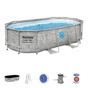 Bazén Bestway® Power Steel™, Vista Series, 56714, filter, pumpa, rebrík, plachta, dávkovač, 4,27x2,5x1 m