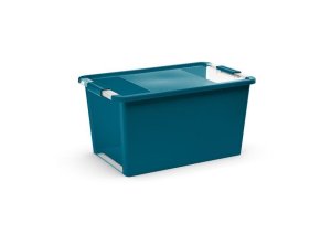 Box KIS Bi-Box L, 40L, tyrkysový, 35x55x28 cm, s vekom