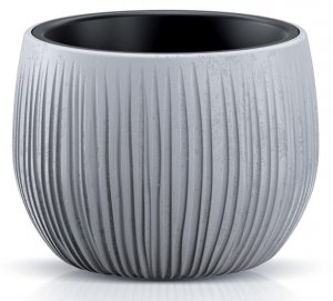 Kvetináč BETON Bowl, 18/13x14 cm, sivý