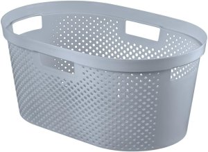 Kôš Curver® INFINITY DOTS 40L, sivý, 39x59x27 cm, na bielizeň, prádlo