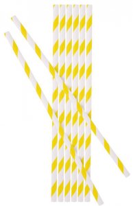 Slamka MagicHome Paper ECO, 6x197 mm, žltá, bal. 25 ks