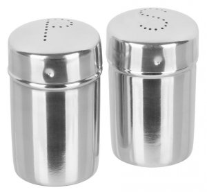 Set soľnička a korenička 5,5x9 cm, nerezové