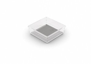Organizér Curver® SISTEMO 6, priesvitný/sivý, 15x15x5 cm, do zásuvky