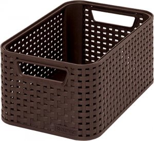Košík Curver® STYLE2 S, hnedý, 28x12x19 cm