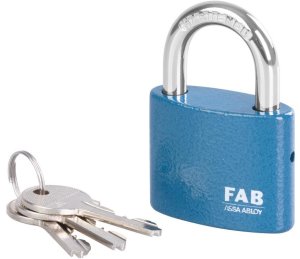 Zámok FAB 30H/52 mm, visiaci, 3 kľúče, Hardened
