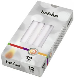 Sviecky bolsius Tapered 245/24 mm, biela, bal. 12 ks