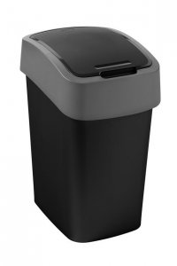 Kôš Curver® PACIFIC FLIP BIN 25L, čierno/šedý, na odpad