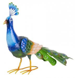 Dekoracia Mecco 7048, Páv, 46 cm, plech