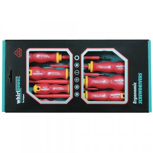 Sada skrutkovačov Whirlpower® 102-105, elektrikárska, 5 dielna, VDE 1000, Ergonomic